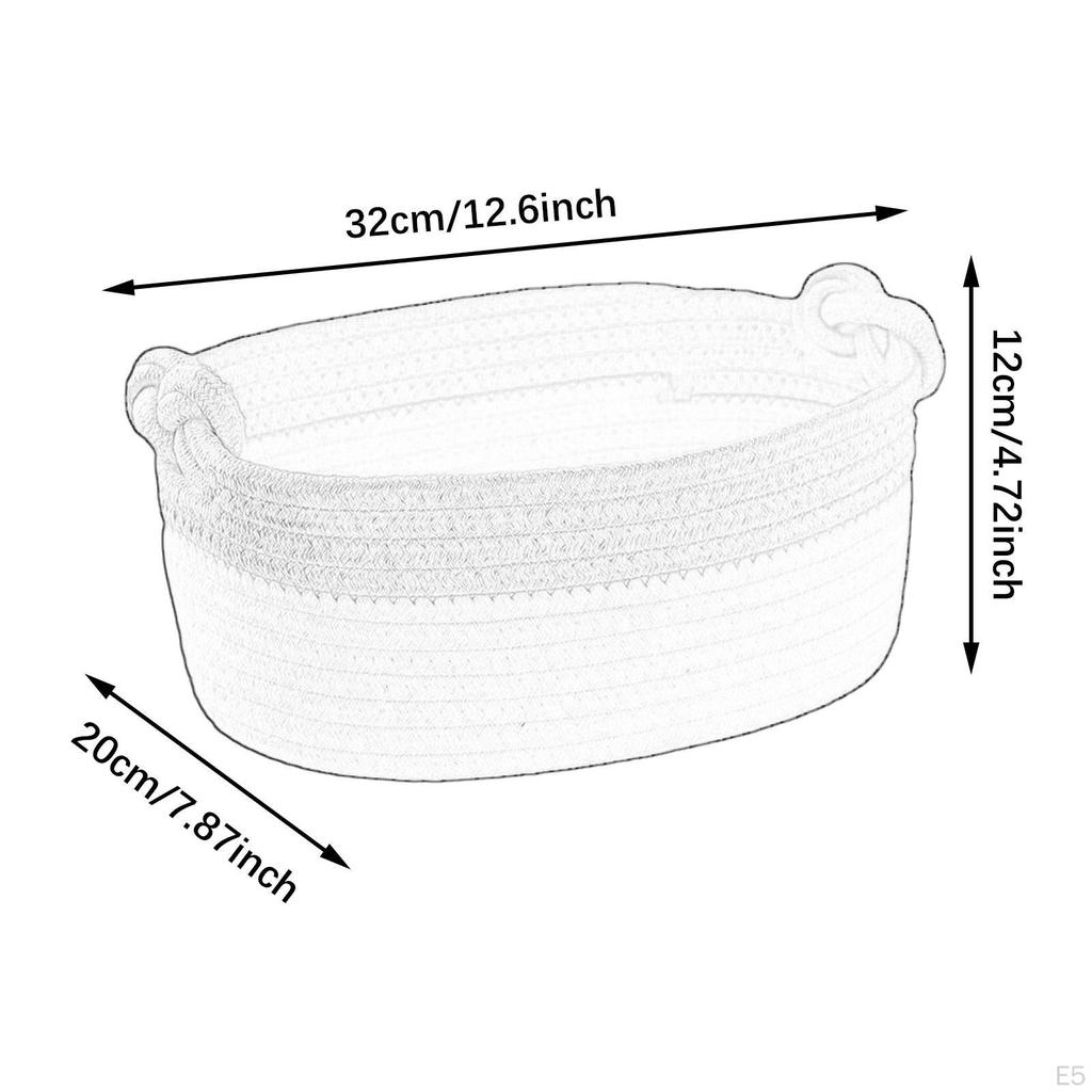 Cotton Organizer Basket for Desktop Sundries and Toys under Shelf