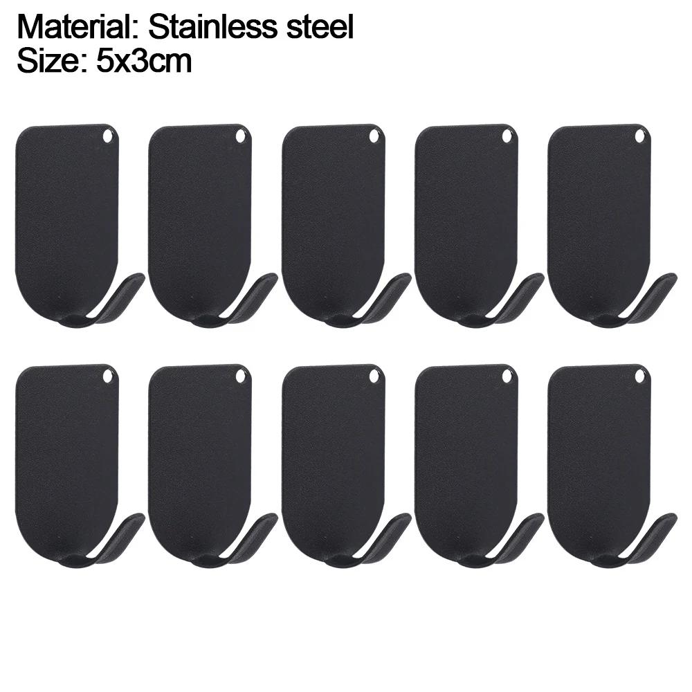 10/Stk. Selbstklebende Haken aus Edelstahl Schlüssel Tasche Hüte Handtuch Hängehalter Schwerlast Heim Badezimmer Tür Wandhaken