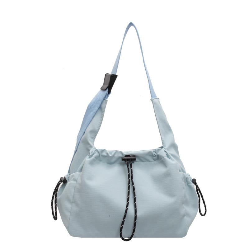 Fashion Drawstring, Simple Messenger Bag, Women's Large-capacity Shoulder Bag, Daily Commuting Trend Tote Bag