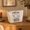 Trousse de toilette - PLANETEE - J’peux pas minimaliste - 100% coton beige - 3 L - Zip métal