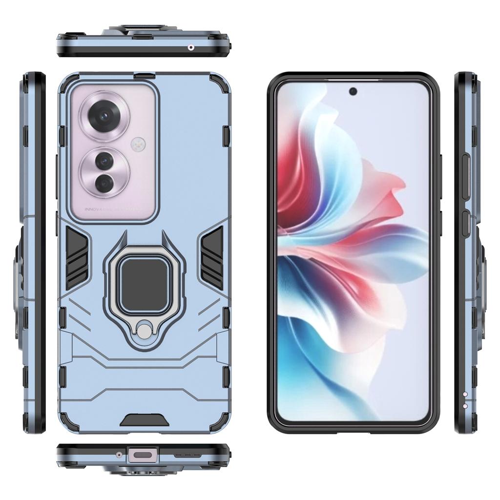 For Oppo Reno11 F 5G Case PC+TPU Dual Layer Hybrid Phone Cover with Ring Holder