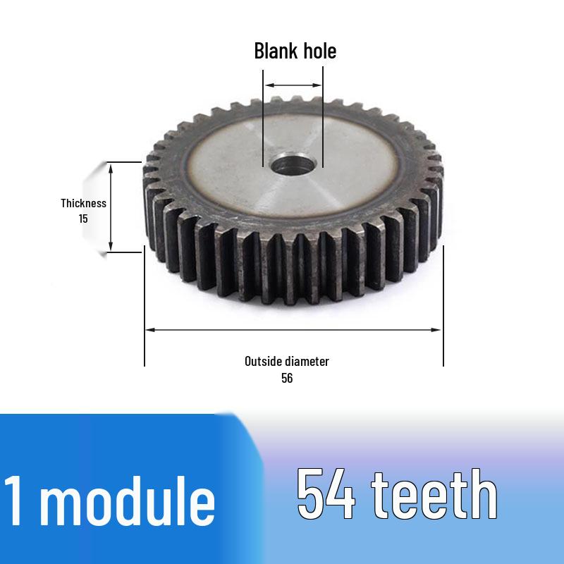 Custom 1 Module Spur Gear, Thickness 15mm, 15-25 Teeth, Non-Standard, National Standard 45 Steel, Ideal for DIY Projects.