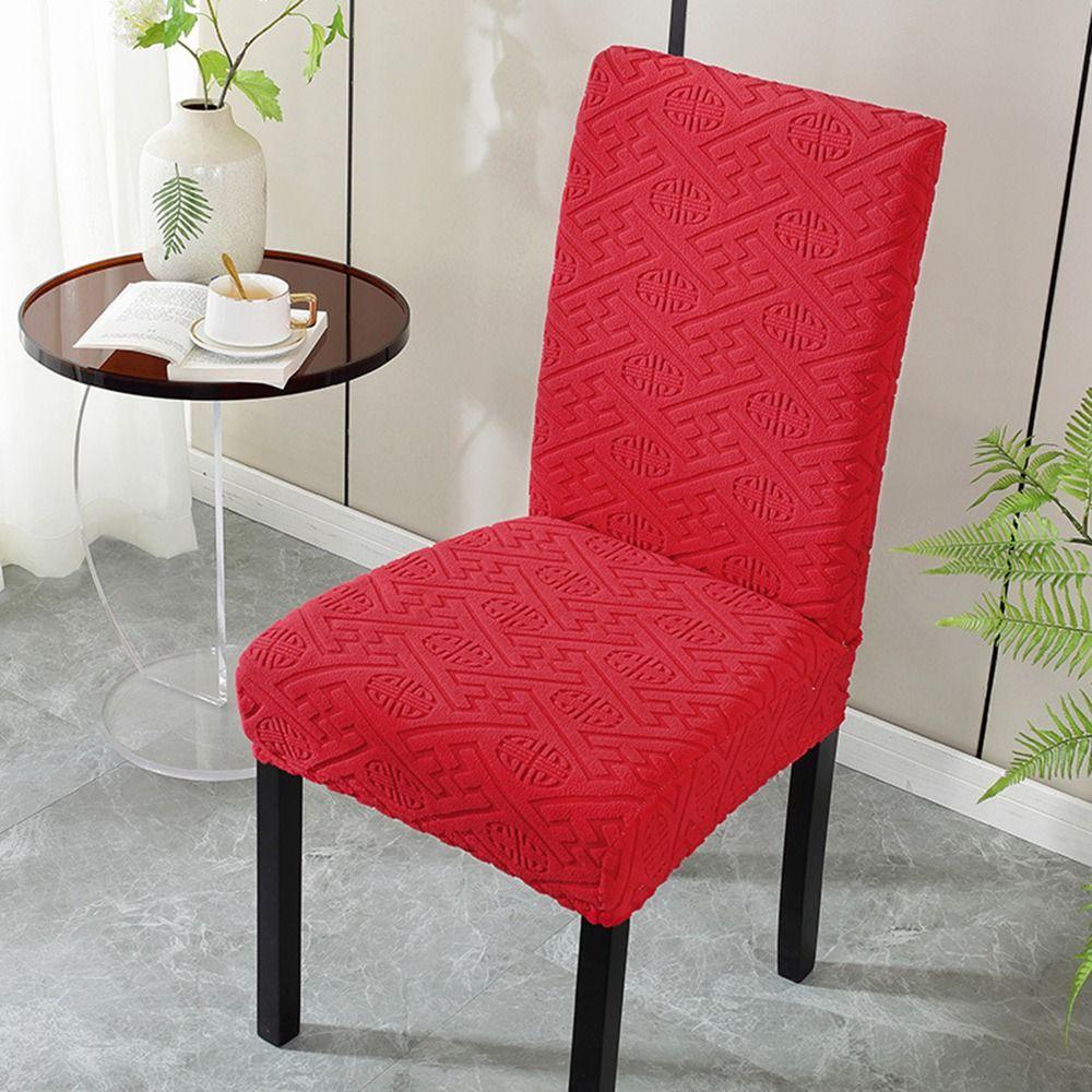 Elastic Stretch Dining Chair Cover Jacquard Chair Cushion Cover Waterproof Seat Covers Chair Protectors