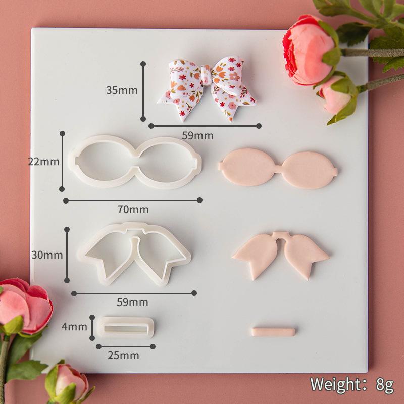 

Bow Series Polymer Clay Earrings Soft Pottery Mold DIY Bowknot Hairpins Brooch Jewelry Cutting Die Gift Making Tools