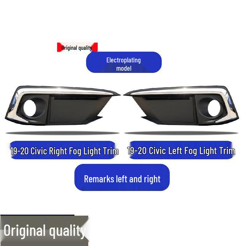 Honda Civic 06-20 Front Fog Light Cover Assembly for Bumper One Pair Both Sides