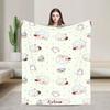 COOL V-Valko L-Love and Deepspace Soft Blankets  Travel Office Plush Throw Blanket Couch Chair Flannel Bedspread Sofa Bed Cover