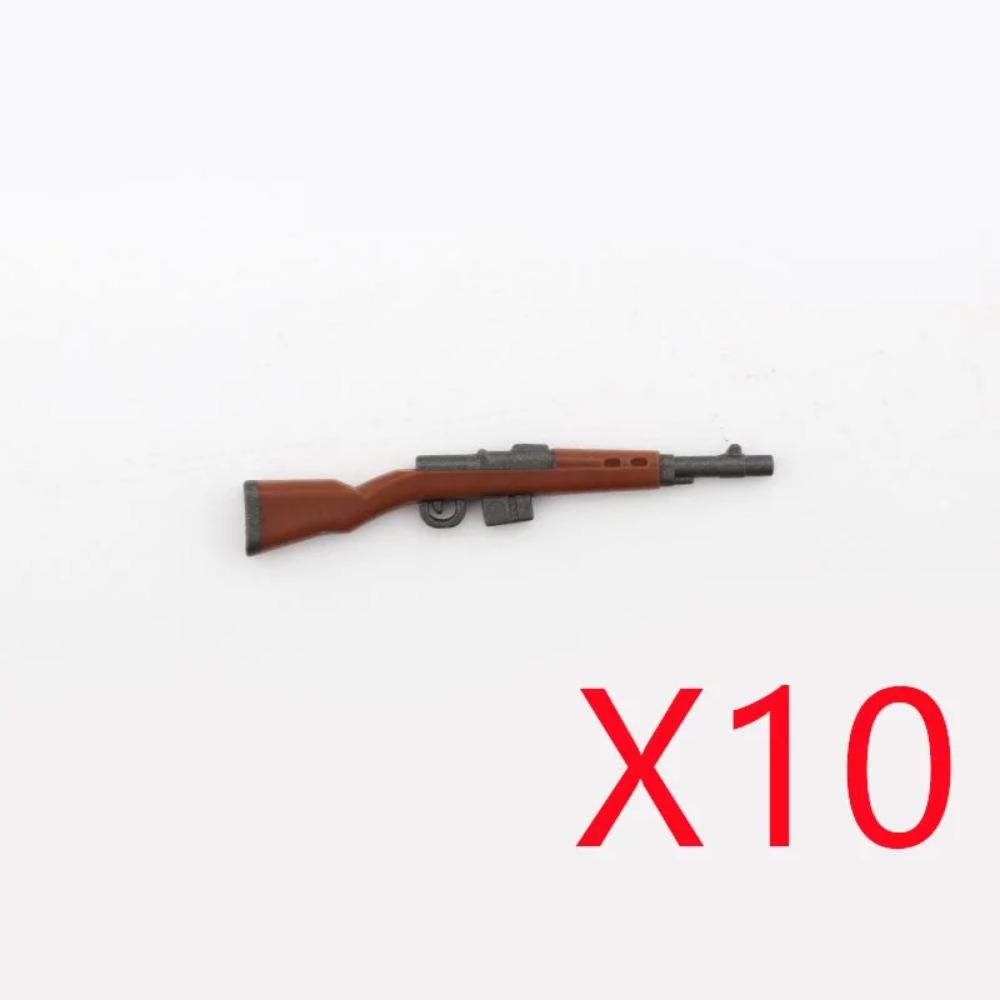 WWI WWII Building Blocks Soldiers Military Accessories Bomb Two-color Gun Mini Brick Weapons Gift Toy AKM Helmet RPG Grenad X026