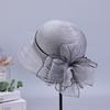 Hat female visor in the elderly sun hat organza bucket hat big brim big brim sun hat