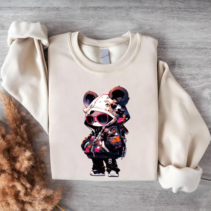 Animal Human Heat Transfer Stickers Print For T-Shirt Hoodies Jeans Clothes Stickers Diy Iron On Transfer Thermal Decals