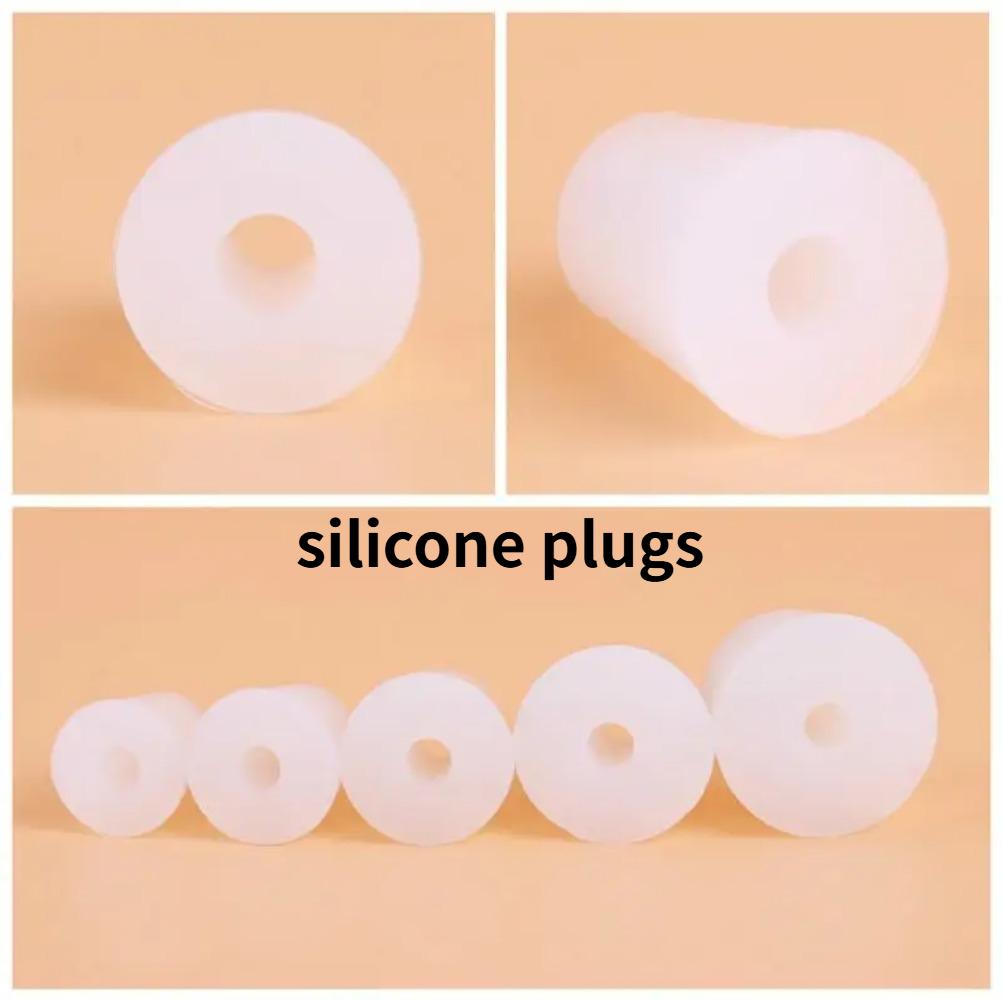 1PCS Home Brew Wine Stoppers Silicone Plug with 8mm Hole for Airlock Valve Bubbler Fermentation Exhaust Valve Silicone Rubber Plug