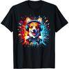 Gaming Corgi Friend Corgi Puppy Gamer Graphic Colorful T-Shirt