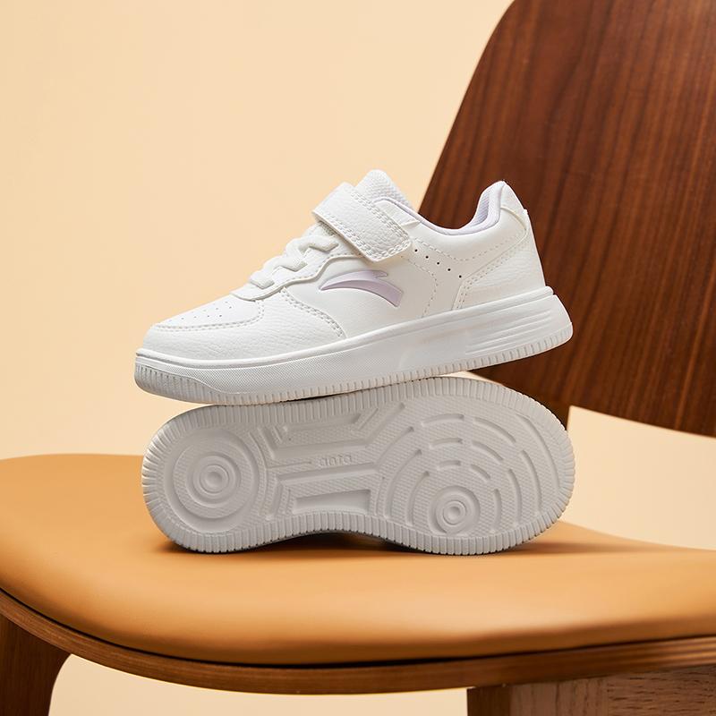 Anta Kids Synthetic Leather Trendy Fashion Comfortable Versatile Lightweight Shock Absorption Low-Top Kids Skate Shoes Kids Sneakers A22449988-2