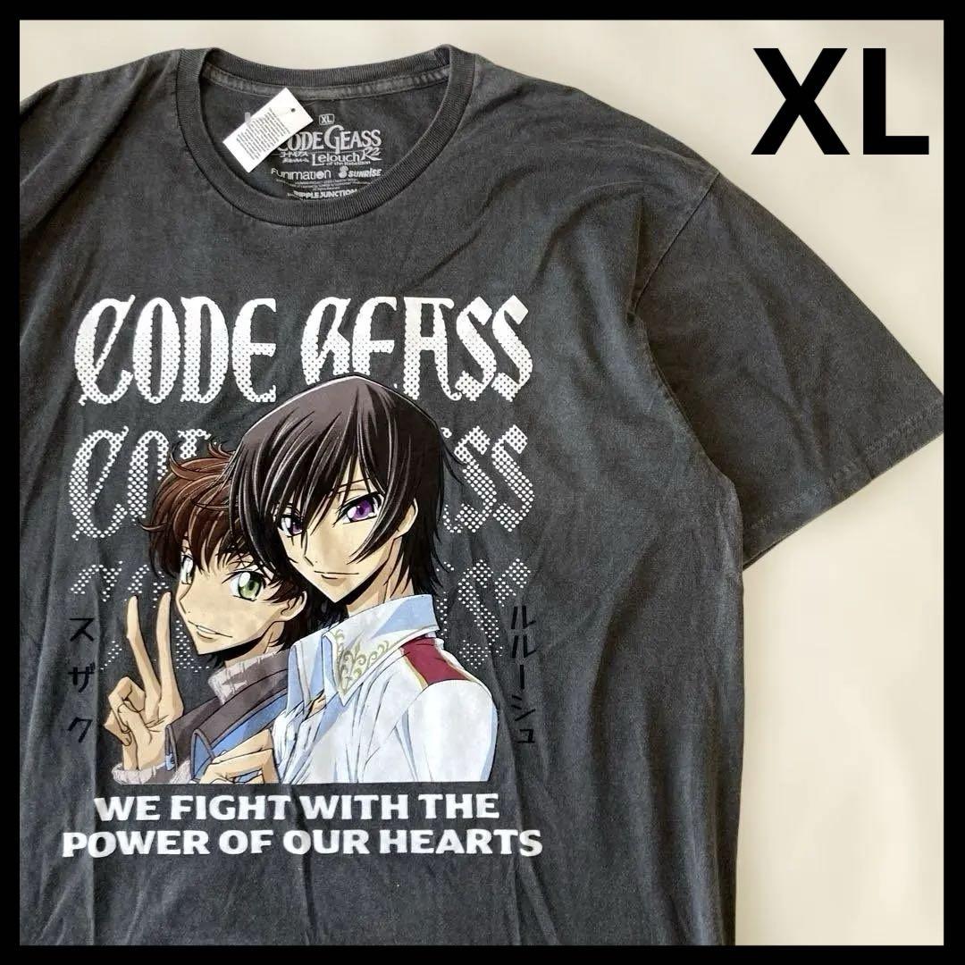

[USED] Rare Gold Geass Lelouch & Suzaku anime T-shirt, size XL, with tags