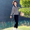 Women's Autumn Striped Two-Piece Tracksuit