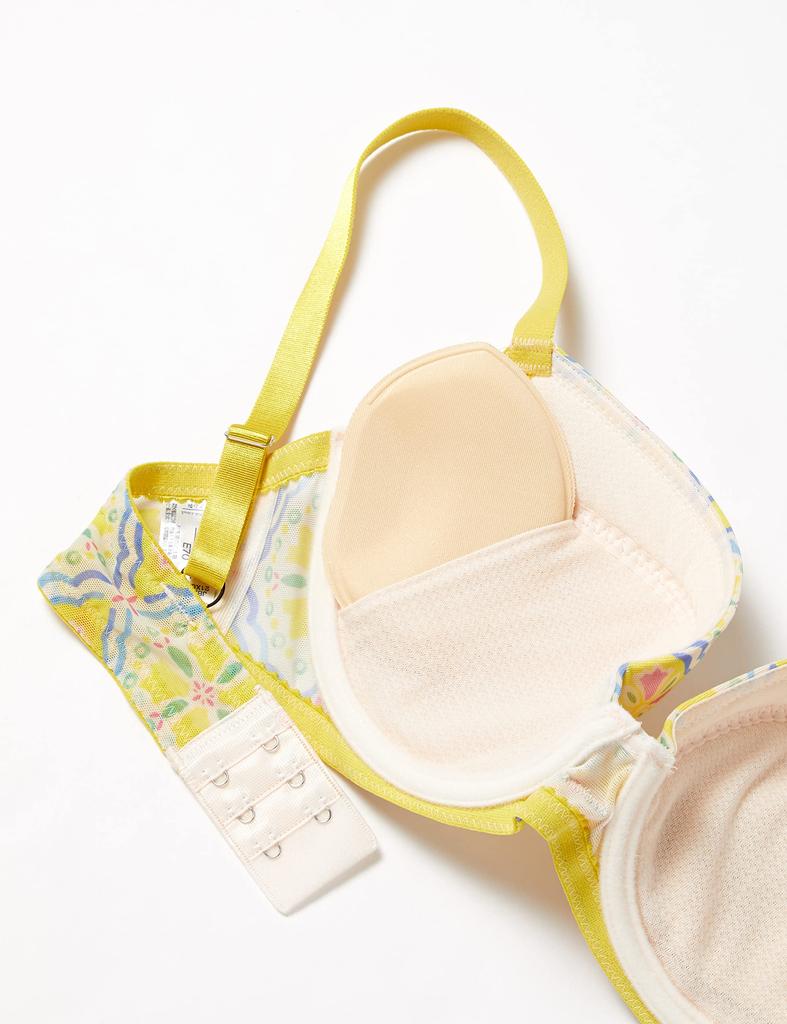 Unnanacool Women's Romantic Travel Ribbon Bra, 3/4 Cup, YE A75