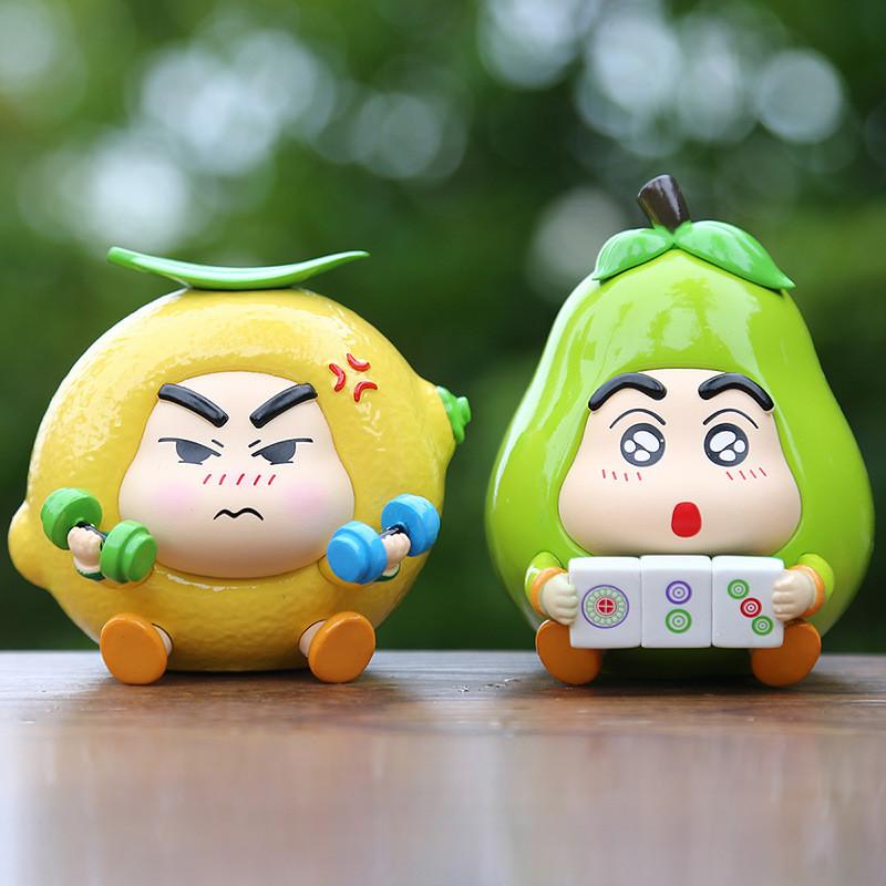 Chan Creyon Shin Anime Fruit Figure Cartoon Desktop Decorations Collectibles