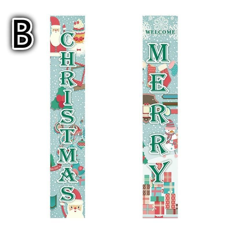 Christmas Curtain Hanging Flag Thanksgiving Banner Door Flag Party Flag Christmas Decoration