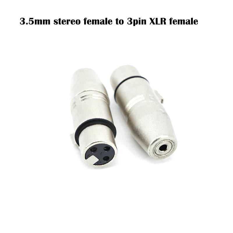 XLR 3 Pin Male female to 3.5mm Female Jack to XLR Audio Adapter For Microphone Speakers Sound Consoles Amplifier XLR Connector