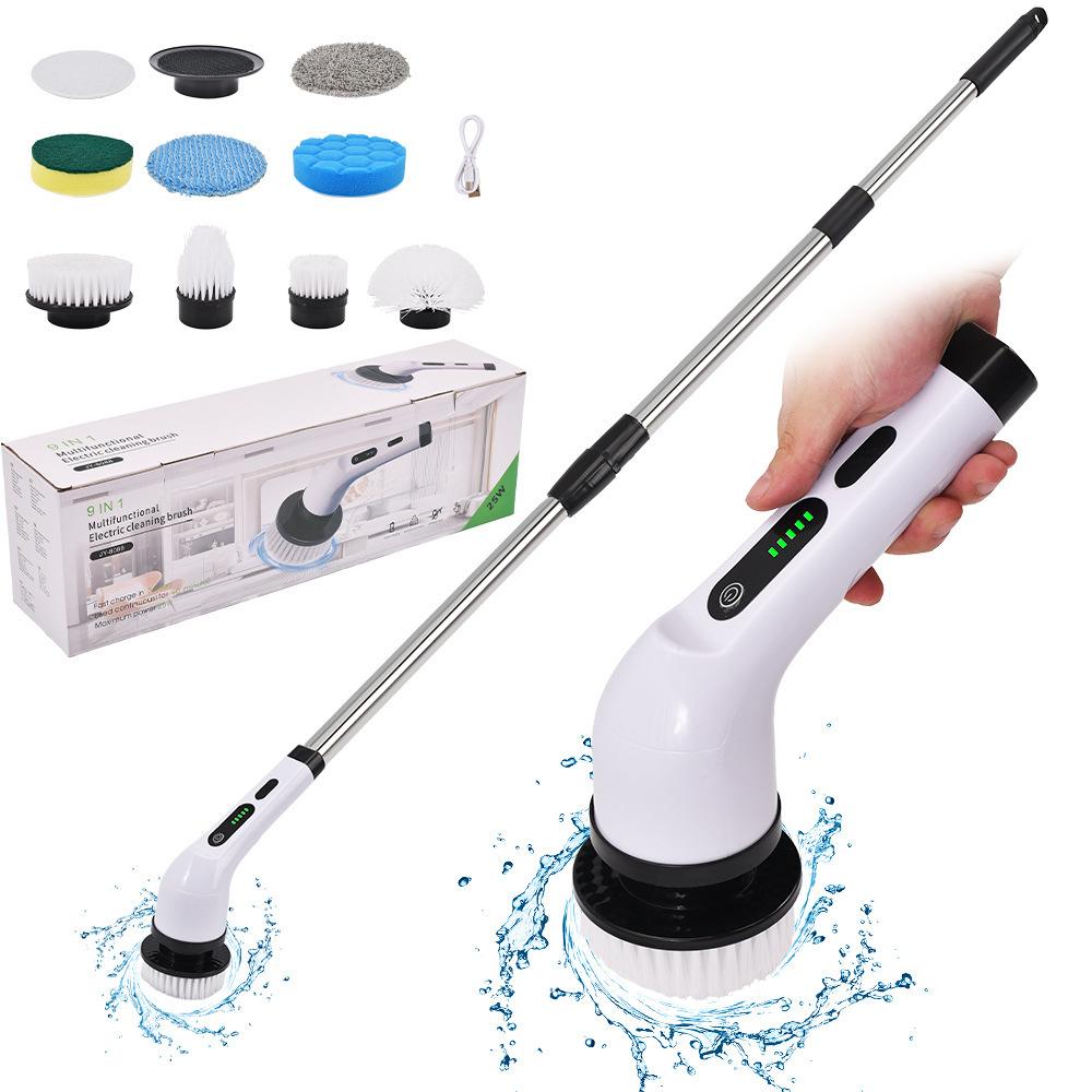 Multi Electric Cleaning Brush Bathroom Electric Spin Scrubber Electric Scrubber Home Cleaning Brush 7 in 1 and 9 in 1