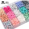 LOFCA 9mm 100pcs Contas de Silicone para Dentição Mordedor Colar de Amamentação para Bebê Clipe de Chupeta Cuidados Bucais Sem BPA Grau Alimentício Colorido