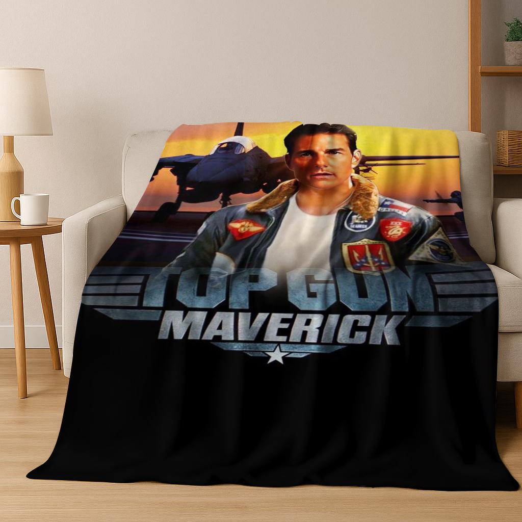 2026 Top Gun Tom Cruise Fighter Sign Art Flannel Blanket,Cozy Soft Throw Blanket for Home Bedroom Bed Sofa Picnic Office Cover
