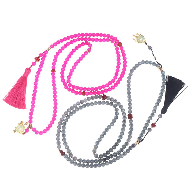 Fresh Ancient-Style Peace Buckle Necklace,New Tassel Beaded Long Crossbody Chain,Retro Jewelry For Women, Daily Accessory