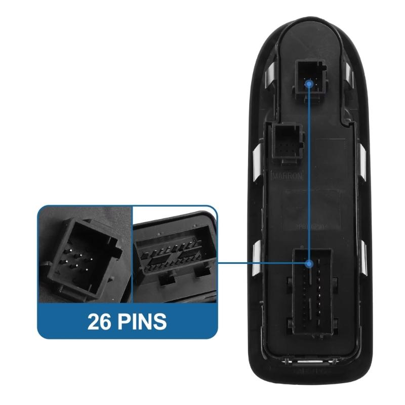 Window Lift Switch Mirror Control Button 96644915 96644915XT 30170396 for 308 508 C5 2008-2013 Replacement Part