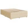 Box Spring Bed with Mattress Cream 160 x 200 cm Fabric