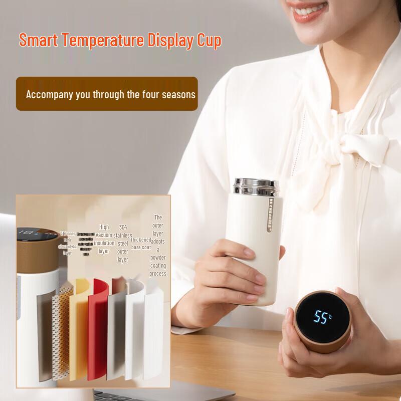 HEZHENG Smart Thermos & Head Massager Gift Set