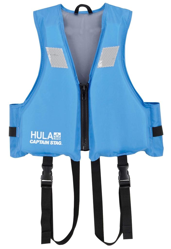 CAPTAIN STAG Floating Vest with Reflective Tape for Children 4 to 10 Years Old Blue HULA US-3011