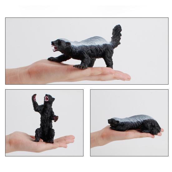 Honey Badger Figurine Realistic Simulation Wild Animal PVC Miniature Honey Badger Educational Toy for Kids
