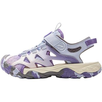 Li Ning Kids Outdoor Comfortable Versatile Non-Slip Wear-Resistant Low-Top Sandals Kids Sandals Purple YKEV016-8