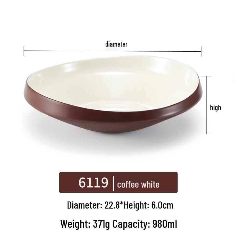 Melamine Rectangular Plate for BBQ & Side Dishes - Imitation Porcelain Tableware
