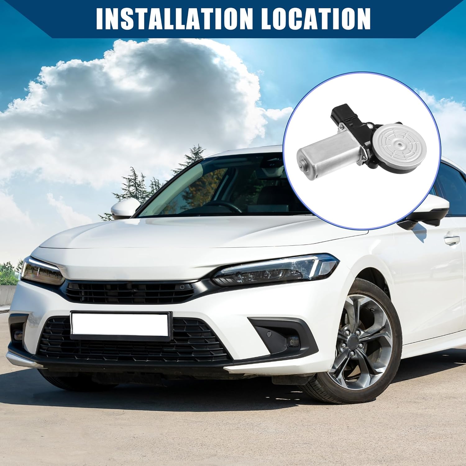 

NO. 72210-SVA-A01 Power Window Regulator Lift Motor for Honda Civic Coupe 1.8L 2.0L 06-11 / Front Left Driver Side Car Window Glass Lift Motor