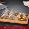 High-Temperature Resistant Glass Fiber Leak-Proof Tea Set: Thickened Borosilicate Glass Gongfu Teapot & Cups