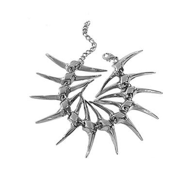 Simple Thorn Fish Bone Chain Bracelets Punk Couple Bracelets Fashion Jewelry Link Chain Charm Bracelets for Women Men