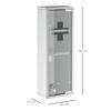 Medicine Cabinet Made of Stainless Steel and Tempered Glass Door Medicine Cabinet for Medication Storage