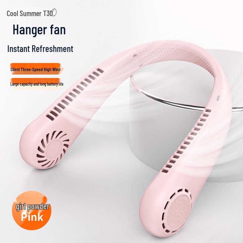 USB Portable Bladeless Neck-Hanging Fan: Silent, Rechargeable, for Outdoor Cooling 10000mAh