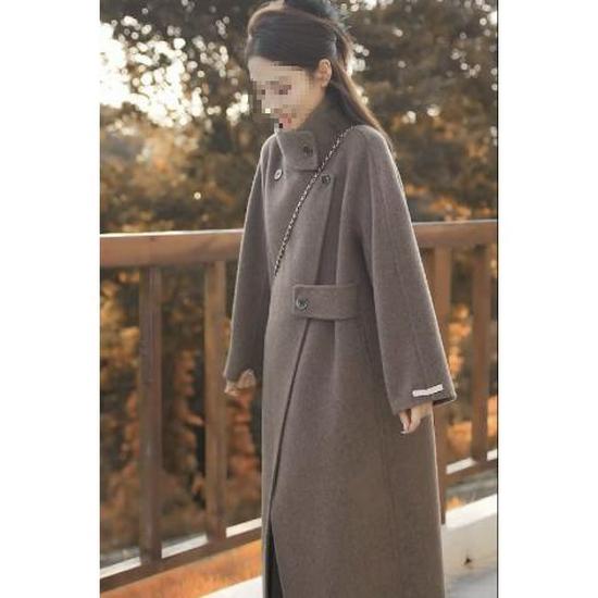 Women's Popular Wool Coat: New Autumn/Winter Korean & Hepburn Style with Stand-Up Collar
