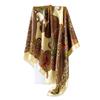 Premium champagne leopard print splicing printing 91CM square scarf women's scarf retro women's headscarf silk scarf