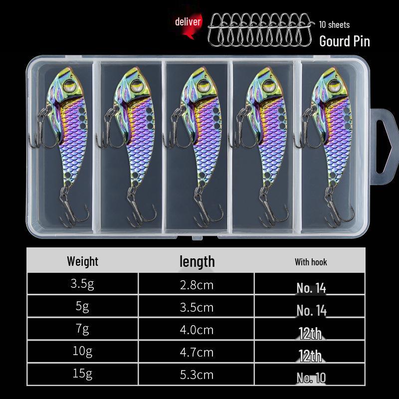 Thin Back Vibe Lure: Strong Hook Metal Jig for Long Cast Fishing - Ideal for Asp, Bass, Perch