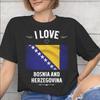 Bosnia and Herzegovina Flag Accessories Unisex T Shirts Cotton Tee Graphic Printed Tshirt Clothing