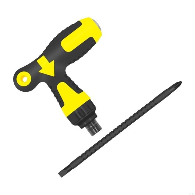 T Type Screwdriver Set Ratcheting Screw Driver Bit Precise Handle Hand Tool Multifunctional Repair Tool чёрный