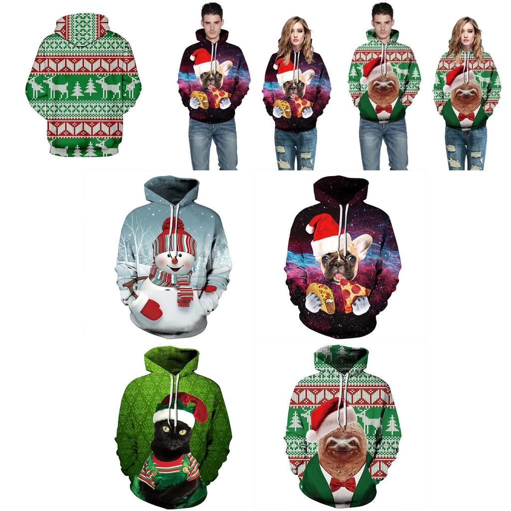 Luxuriously Comfortable Men Women Christmas Hoodie With Snowman 3d Print Design