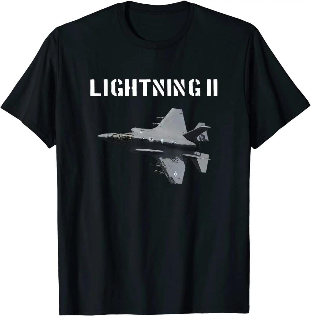 T-shirt da uomo F35 Lightning II dell'Aeronautica Militare USA Estiva Cotone Girocollo Manica Corta Nuova S3XL