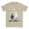 Penguin But Why T Shirt  Harajuku TShirts Short Sleeve Classic Tops Summer Cotton O Neck Plus Size Clothes
