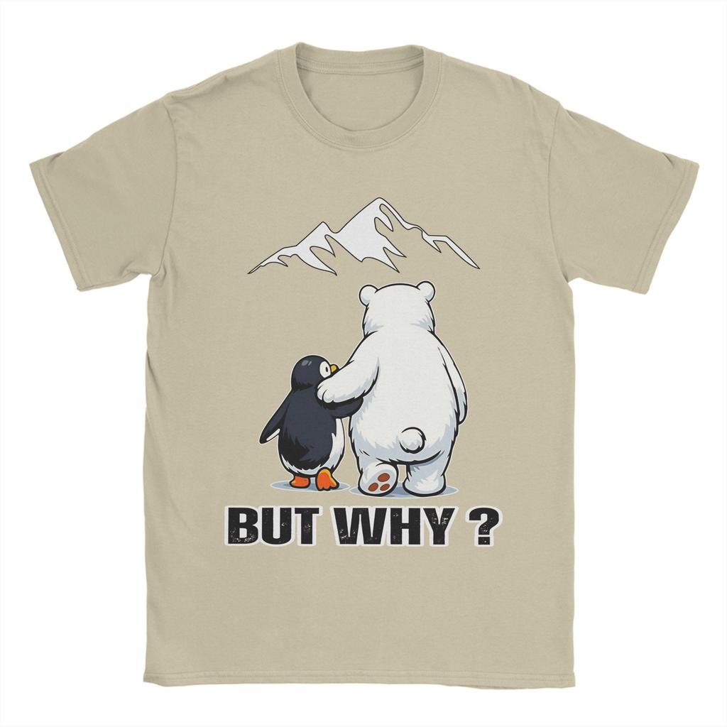 Penguin But Why T Shirt Harajuku TShirts Short Sleeve Classic Tops Summer Cotton O Neck Plus Size Clothes