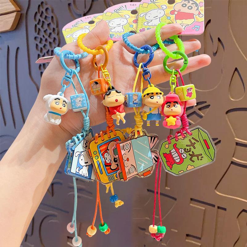 Crayon Shin-chan Acrylic Flip-Over Keychain Pendant for Couples and Best Friends