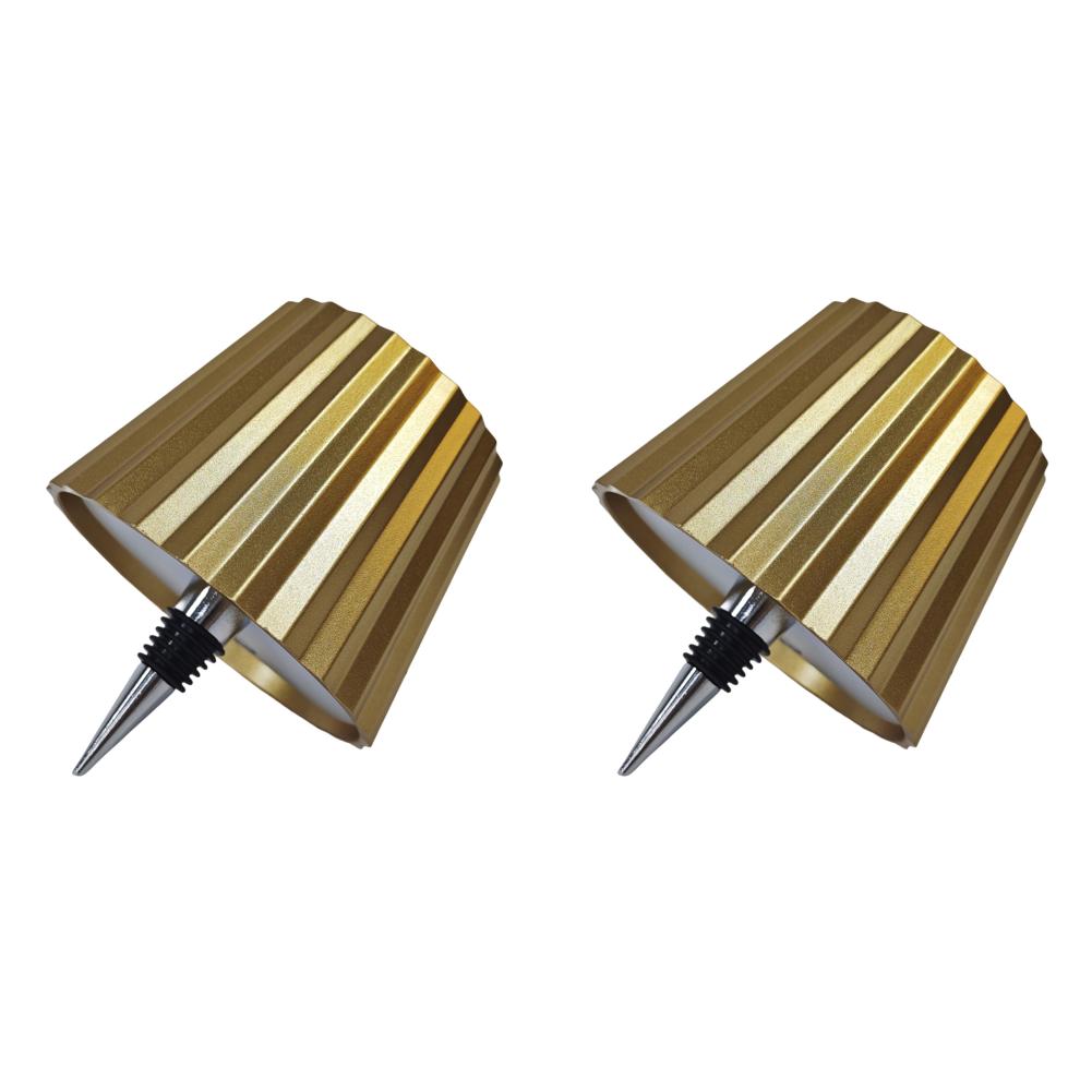 

Светодиодная настольная лампа, перезаряжаемая, 3 цвета, регулируемая беспроводная лампа для бутылок (Золото) .