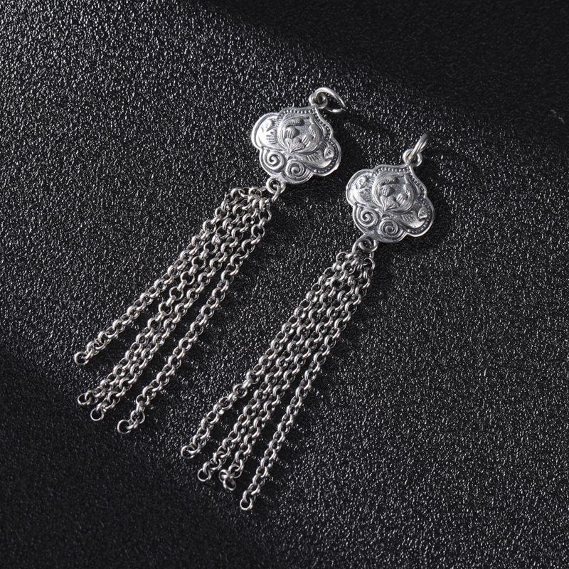 

Подвеска в виде цветка тыквы из состаренного серебра: Ретро кошелек для монет и ювелирная подвеска для DIY ожерелий и браслетов